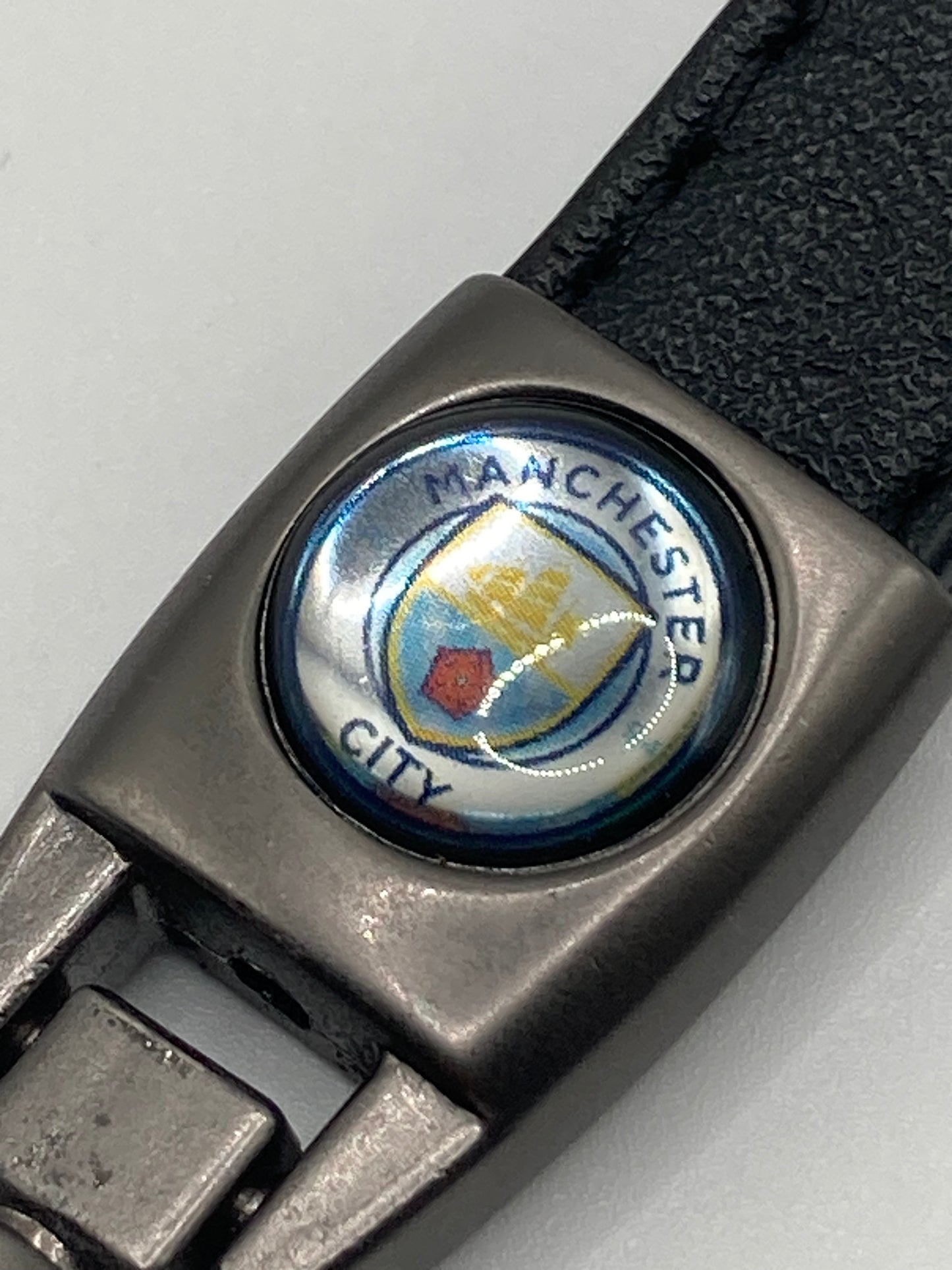 Soccer - Manchester City - Leather Keychain
