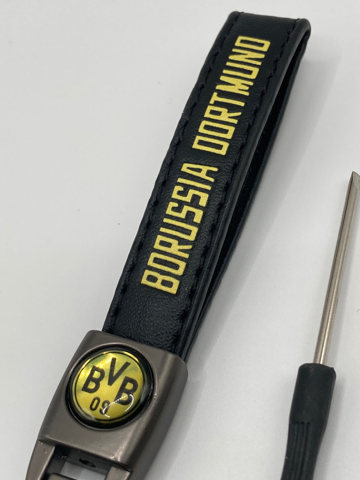 Soccer - Borussia Dortmuno - Leather Keychain