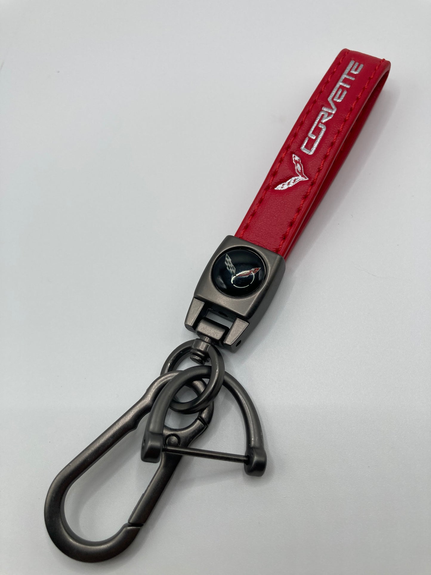 Corvette - Red Leather Keychain