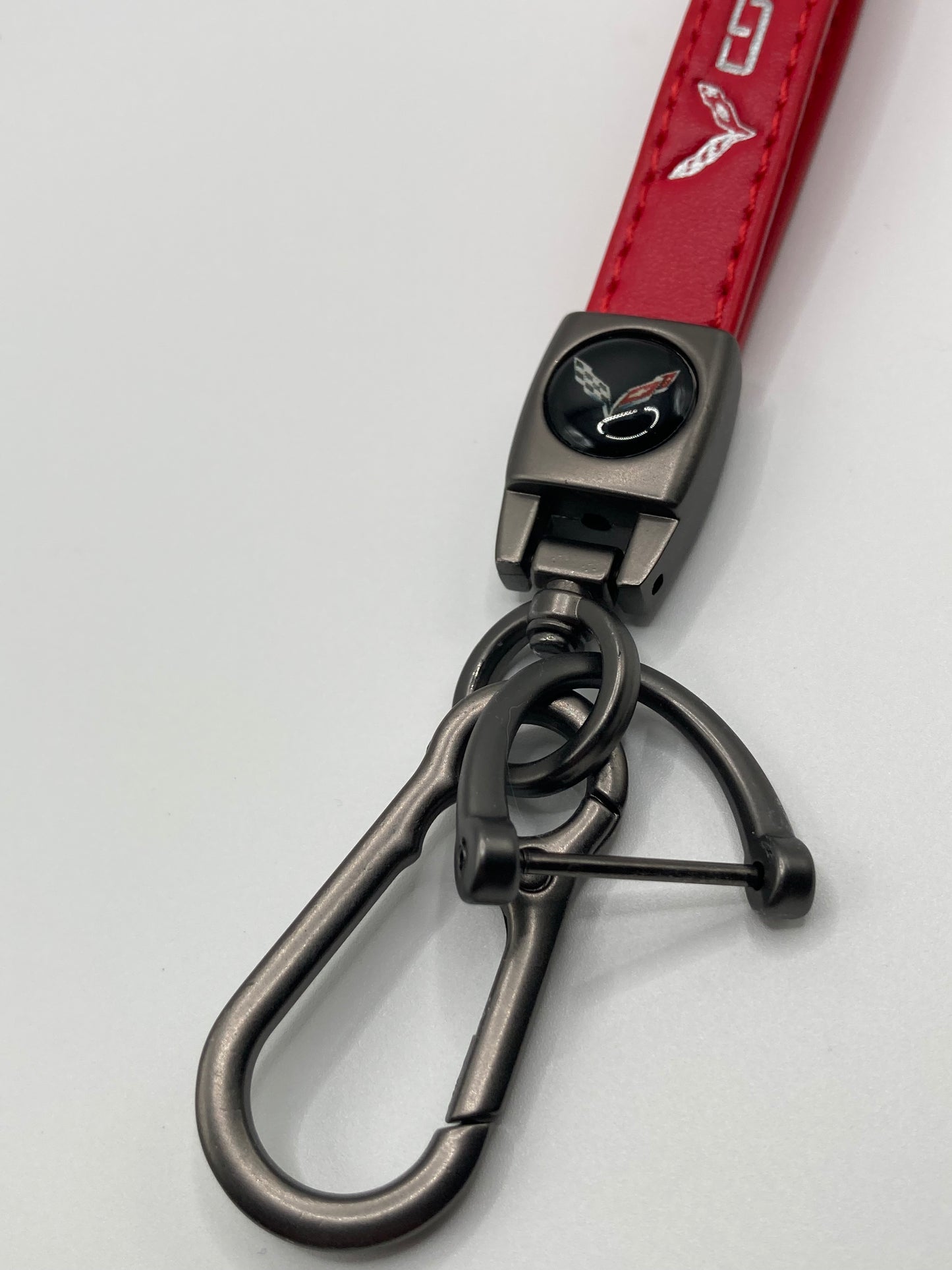 Corvette - Red Leather Keychain