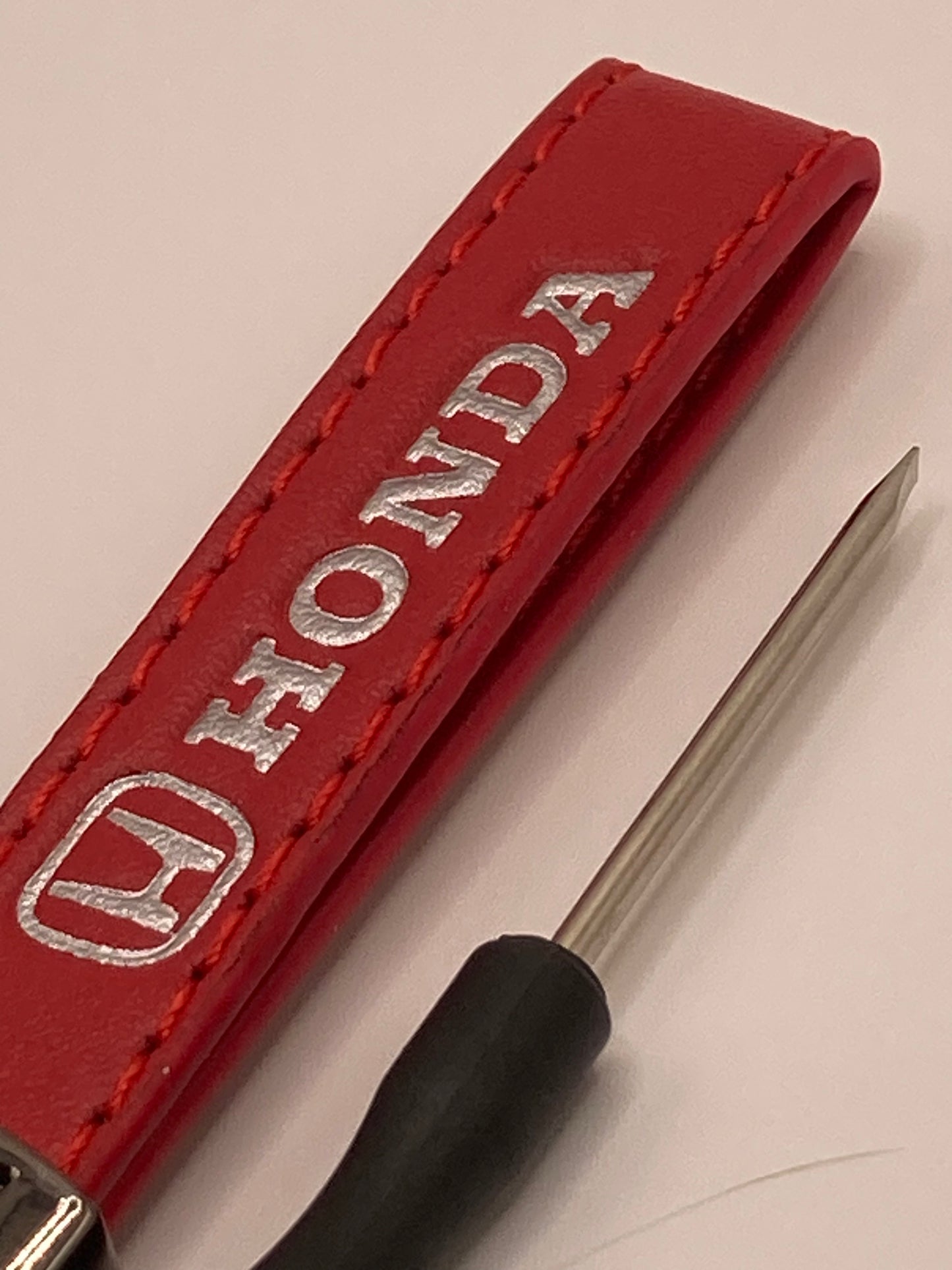 Honda - Red Leather Keychain