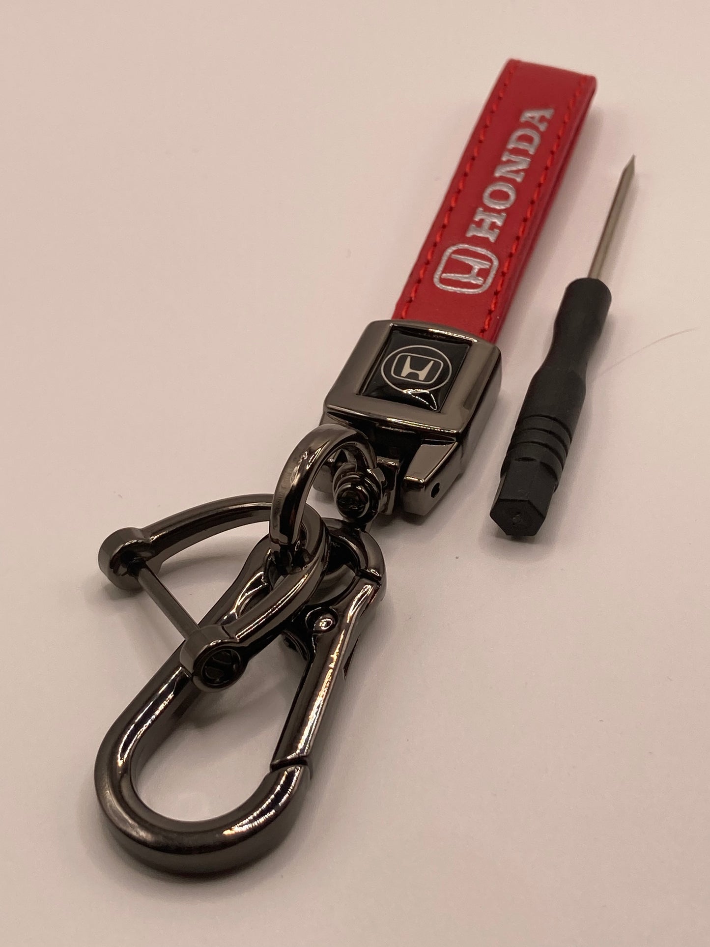 Honda - Red Leather Keychain