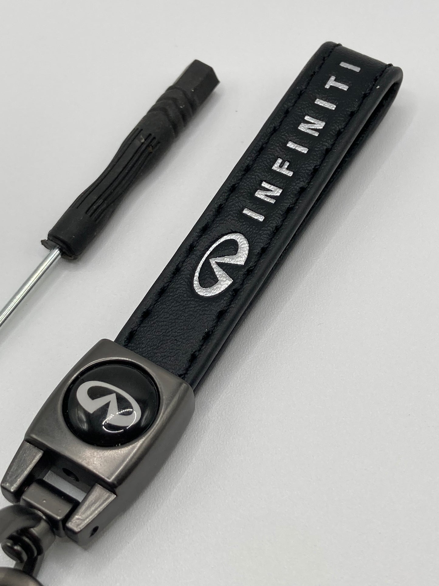 Infiniti - Black Leather Keychain