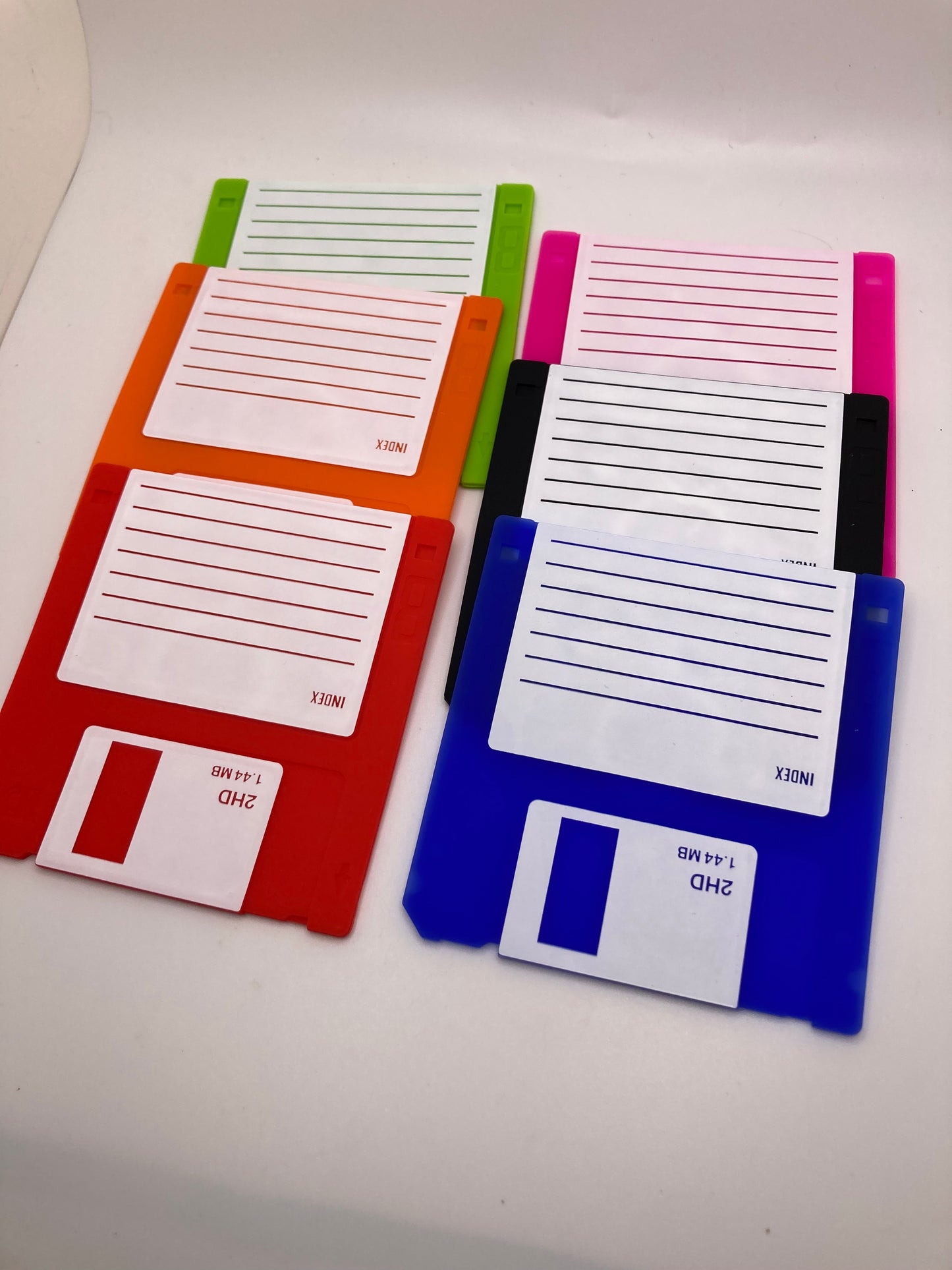 Floppy Silicone Disk Coasters - Retro Writing Coasters - Set of 6 Pieces