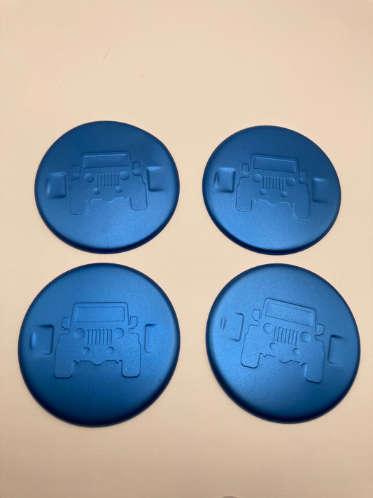 Jeep - 68mm - Aluminum Cover - 4pcs set