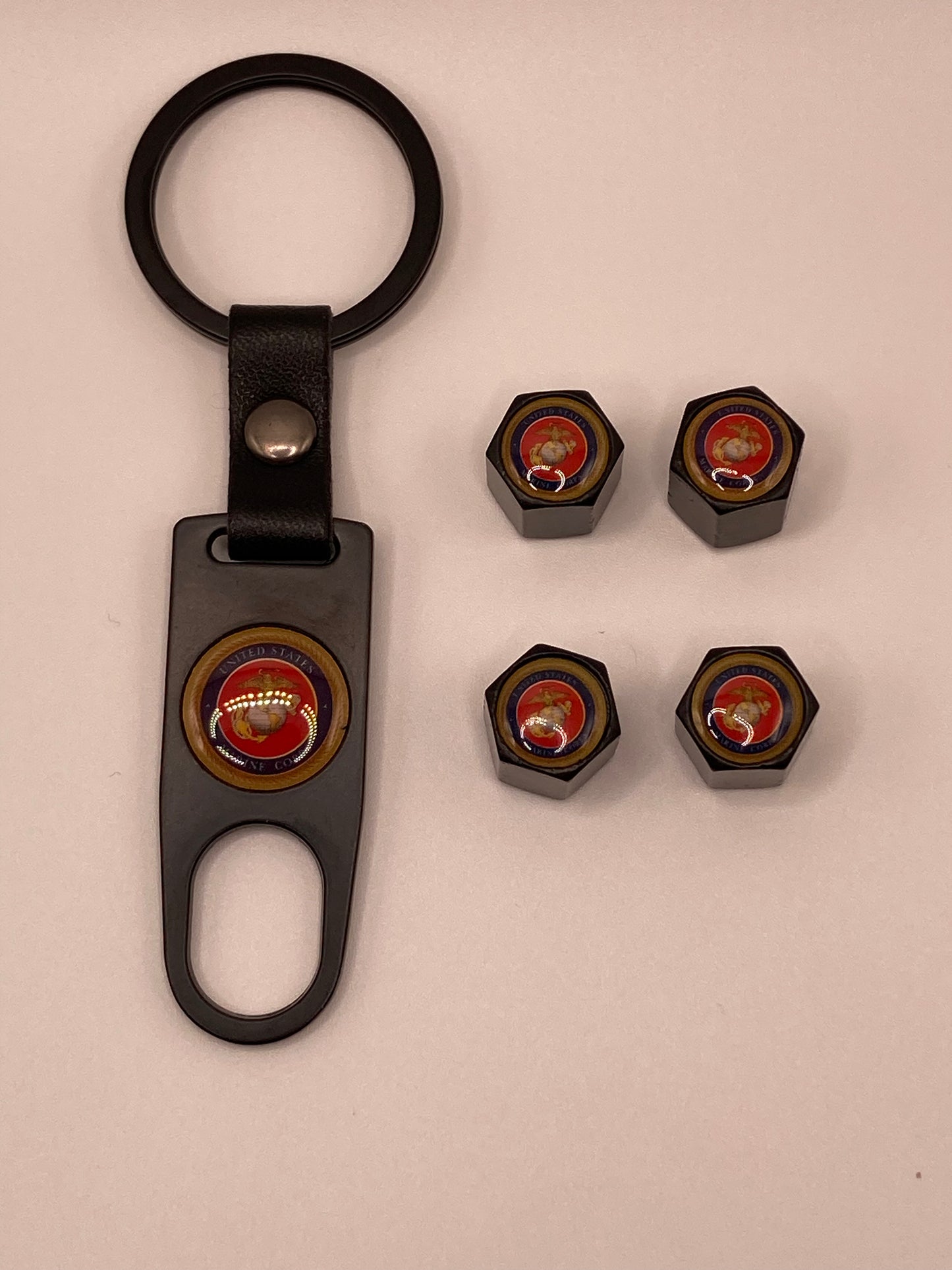 USMC - premium valve stem cap set - 5pcs - Keychain