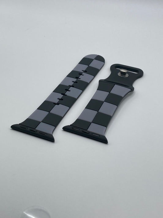Checkered silicone watchband for Apple Watch - 38/40/41