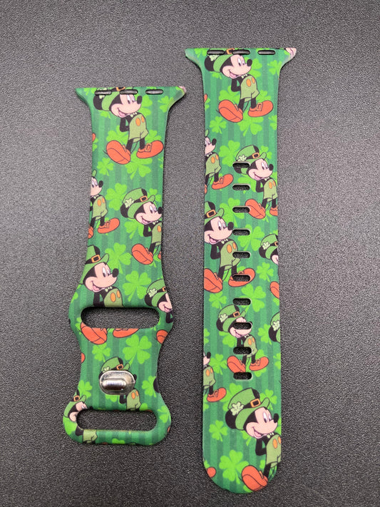 Mickey Mouse - St.Paddy’s Day themed Watchband for Apple Watches - 38/40/41mm