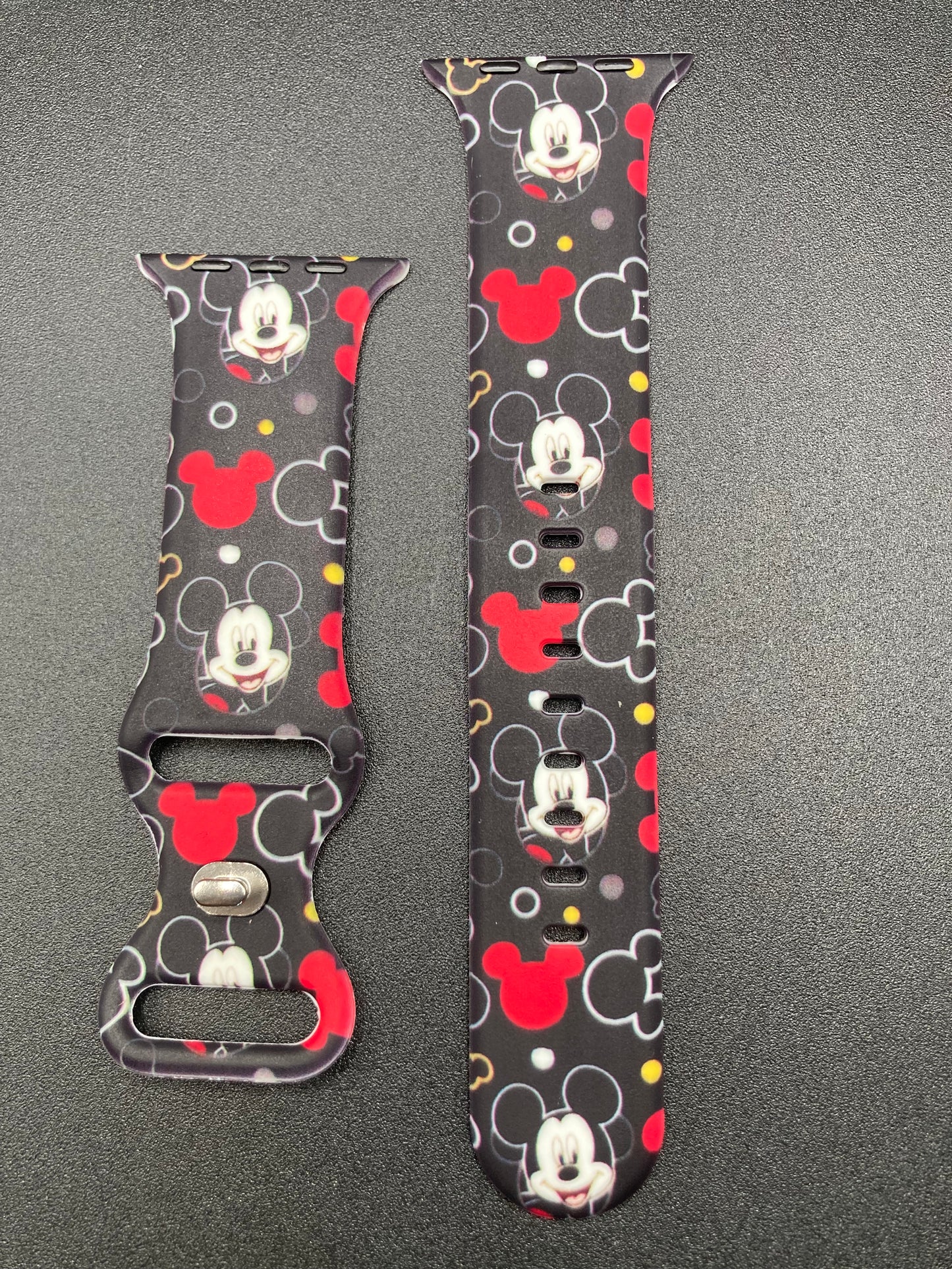 Mickey Mouse themed Watchband for Apple Watches - Black - 42/44/45mm