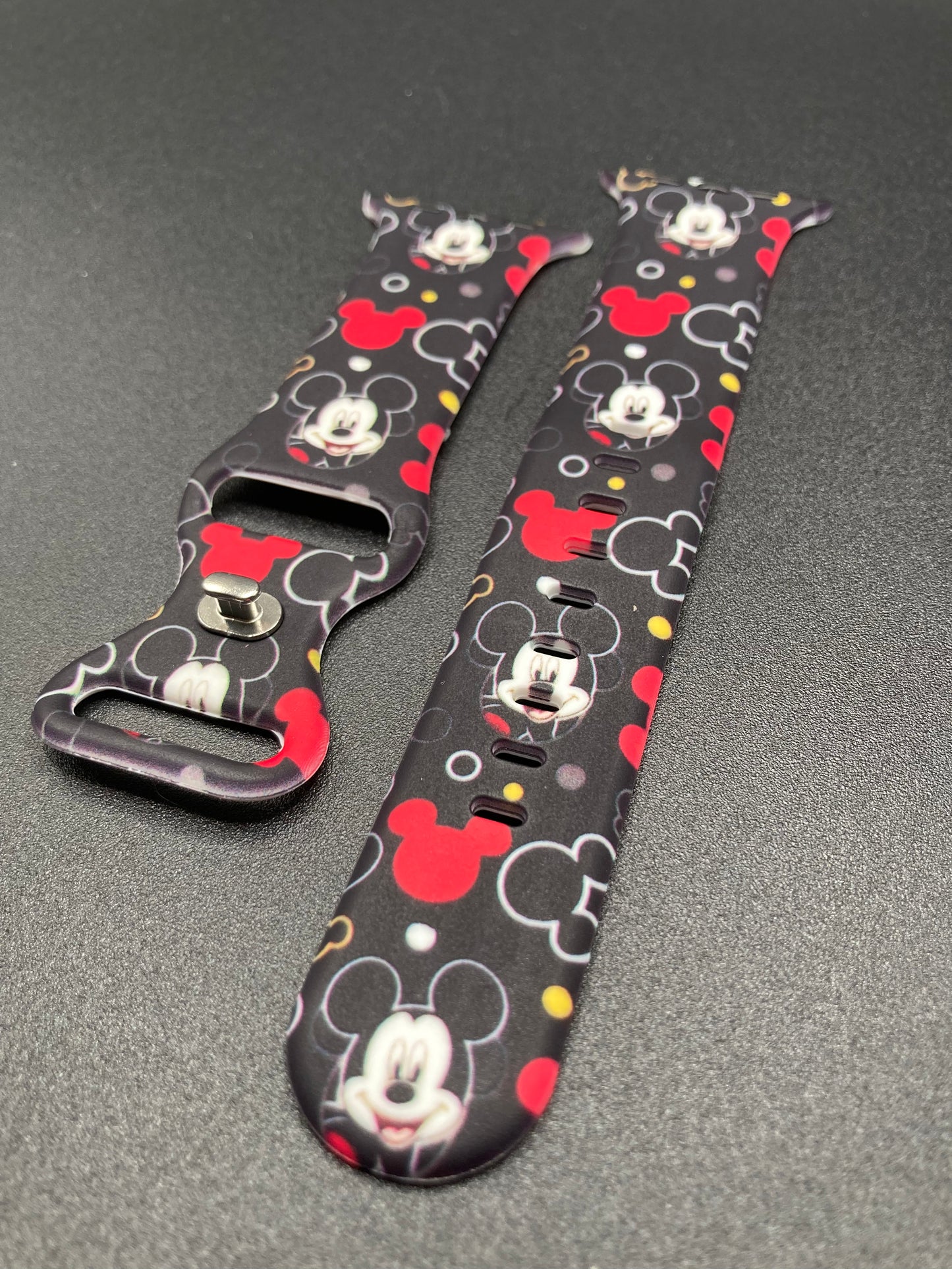 Mickey Mouse themed Watchband for Apple Watches - Black - 42/44/45mm