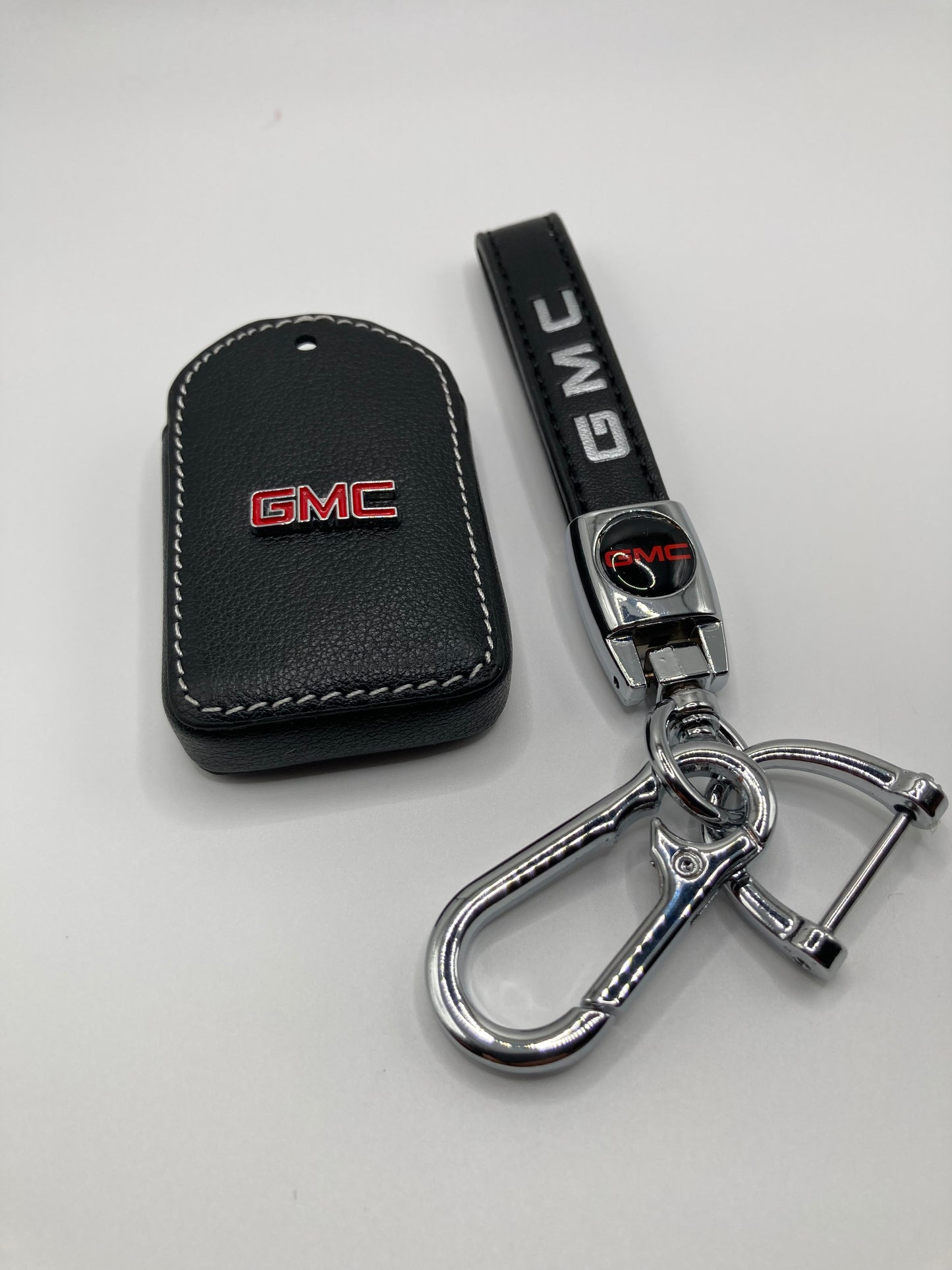 GMC - Leather Keychain and Leather Key Fob Case