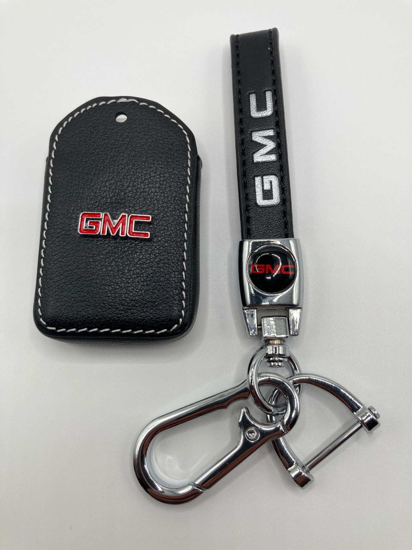 GMC - Leather Keychain and Leather Key Fob Case