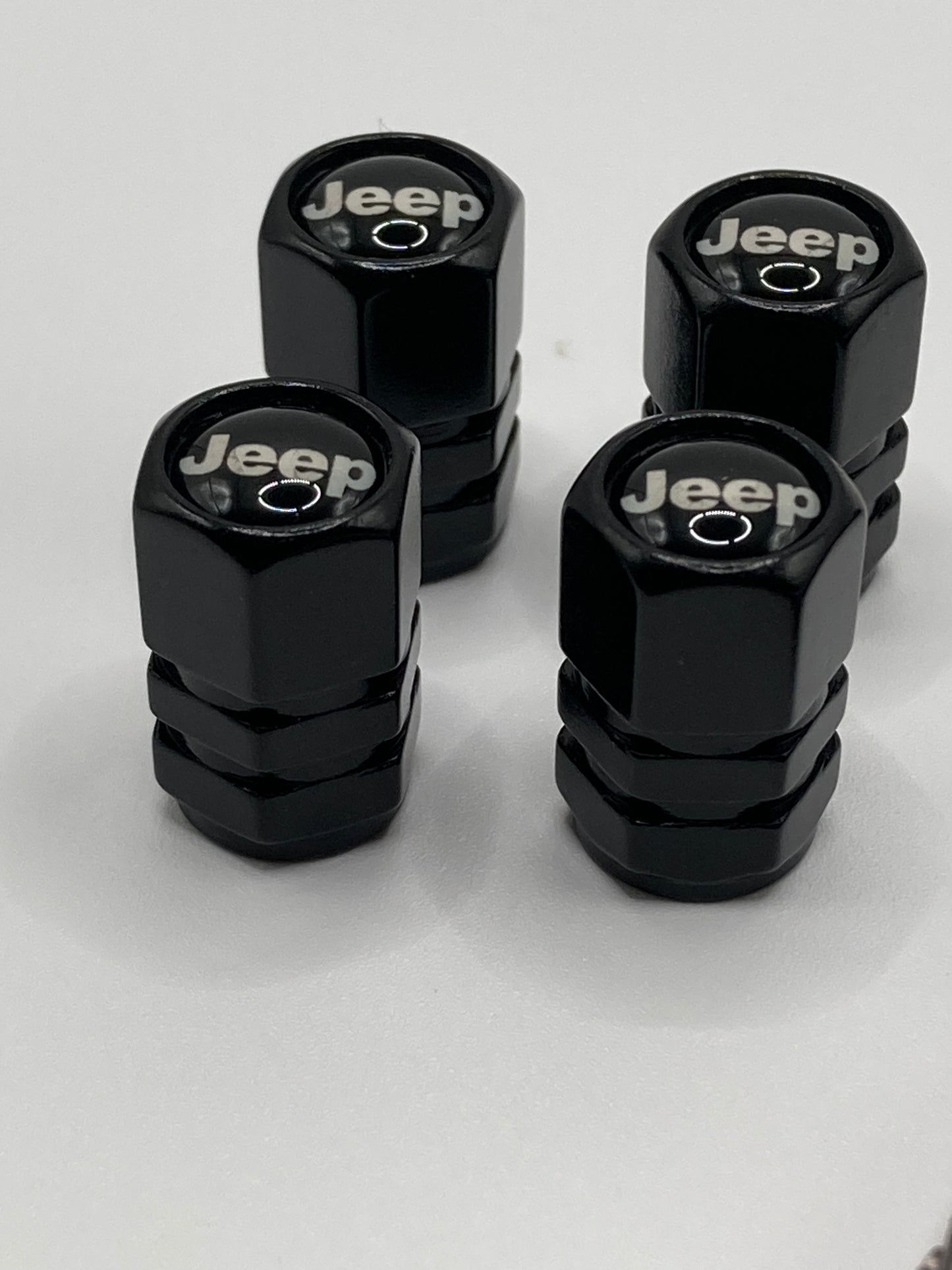 Jeep - Keychain and Valve Stem Cap Set - Black