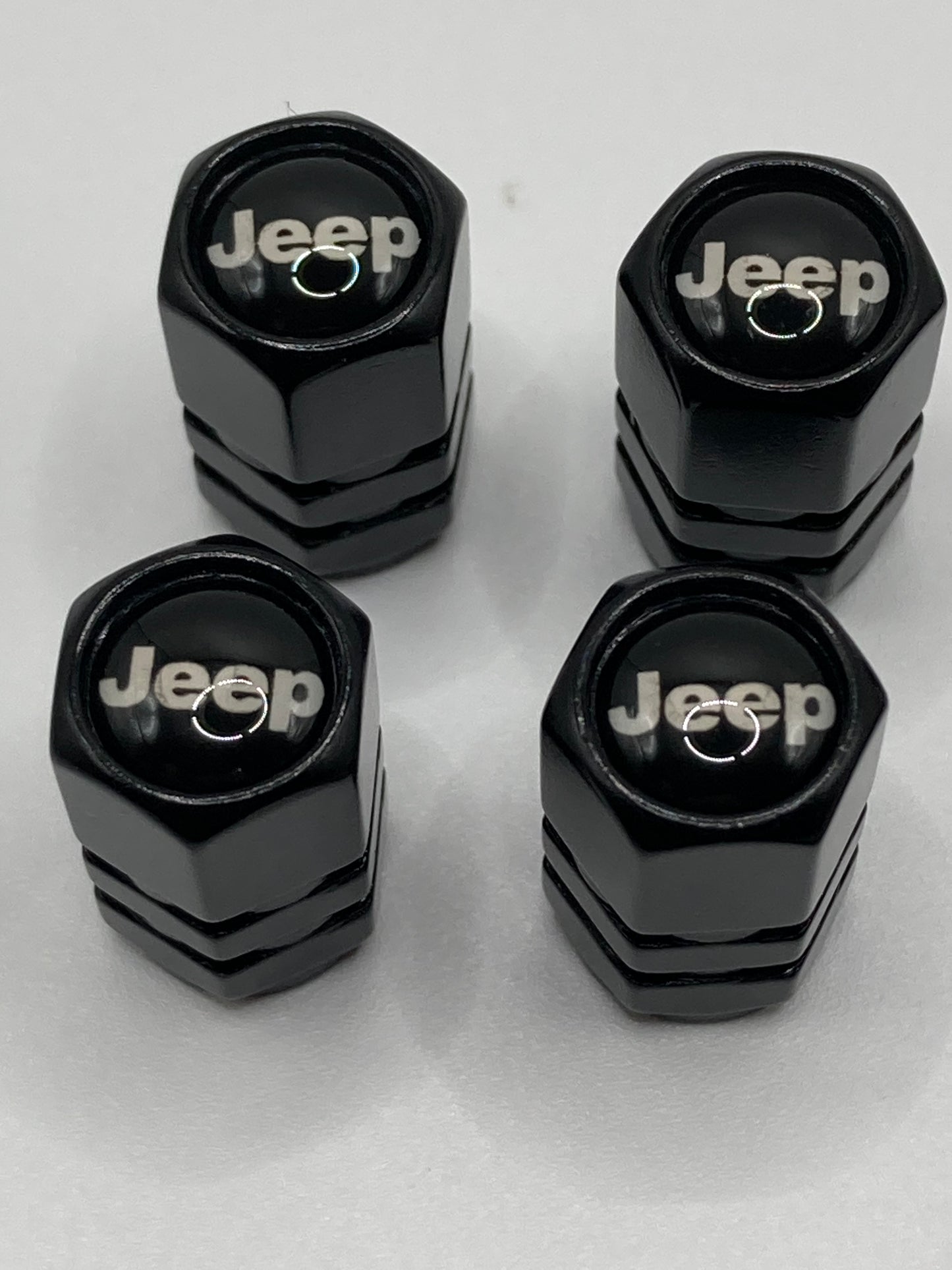 Jeep - Keychain and Valve Stem Cap Set - Black