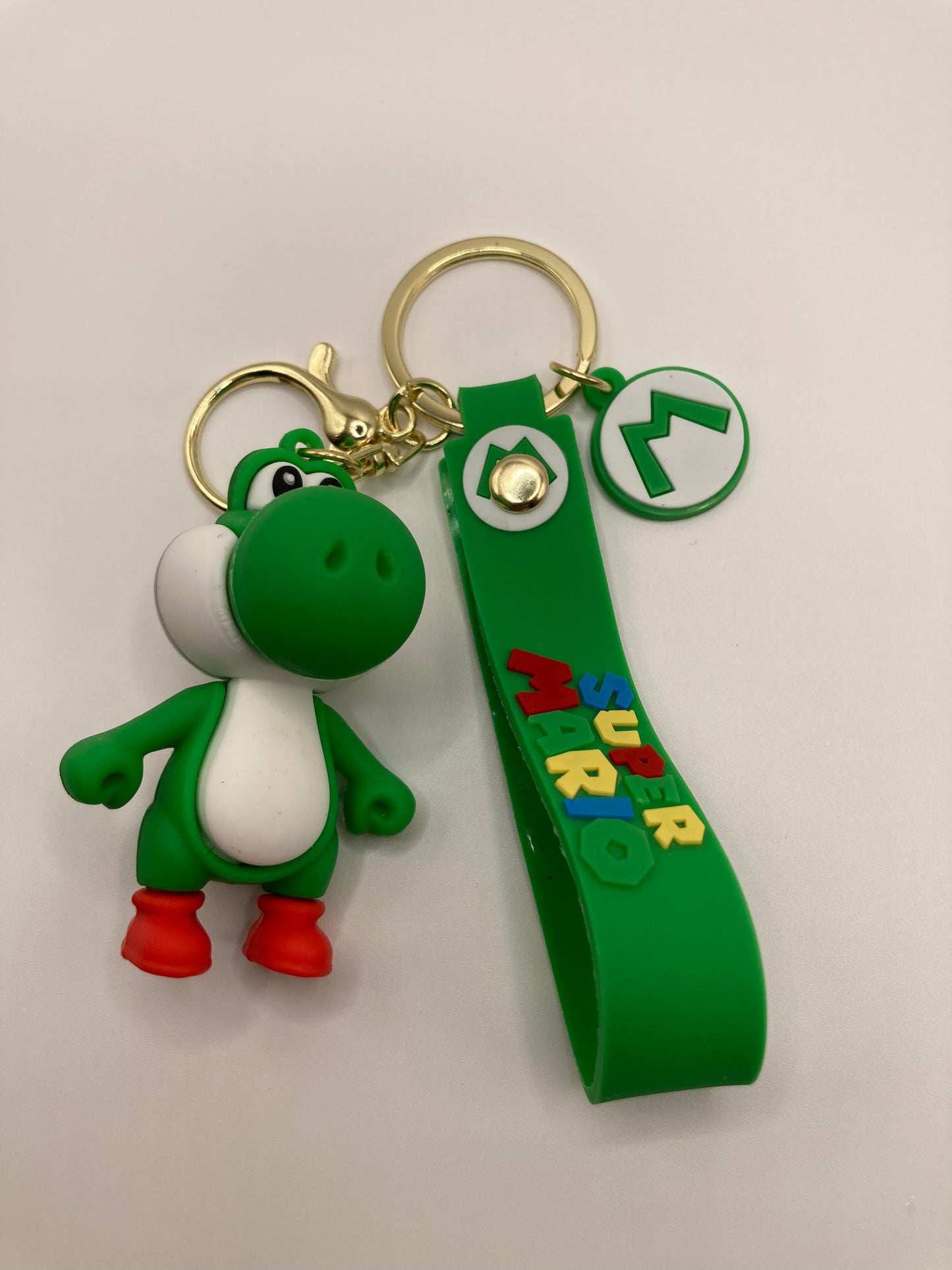 Super Mario Yoshi Character Themed Silicone 3D Charm Keychain Keyring