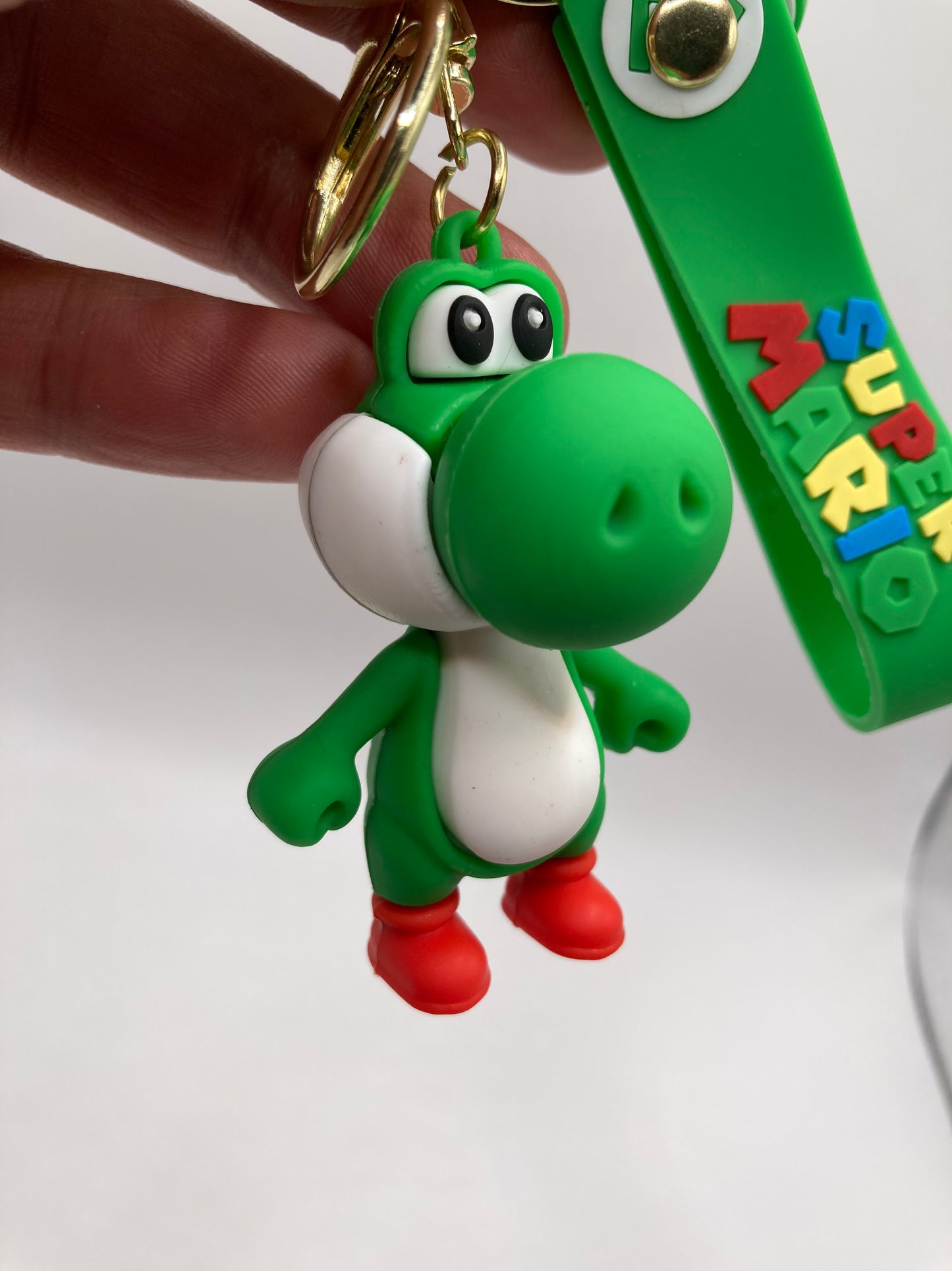 Super Mario Yoshi Character Themed Silicone 3D Charm Keychain Keyring