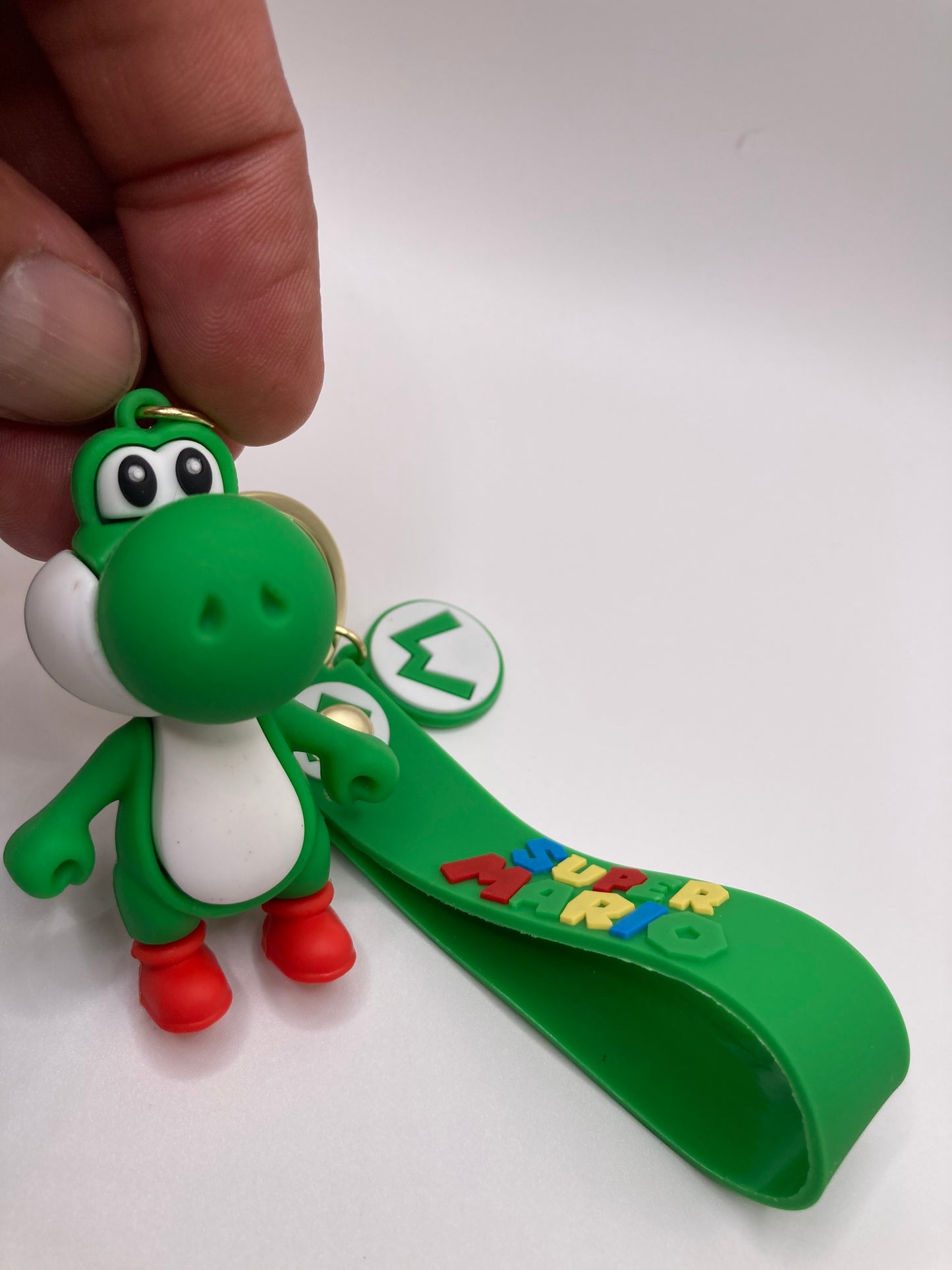 Super Mario Yoshi Character Themed Silicone 3D Charm Keychain Keyring