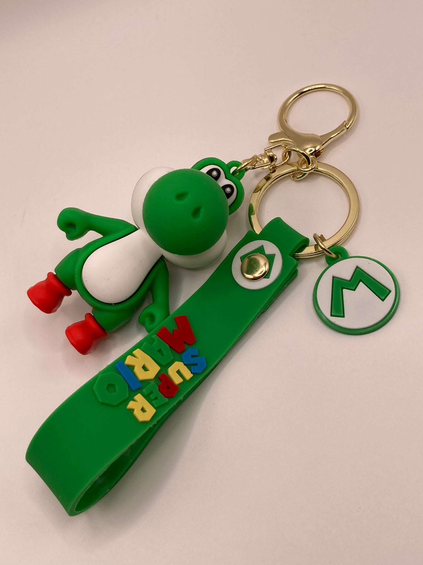 Super Mario Yoshi Character Themed Silicone 3D Charm Keychain Keyring