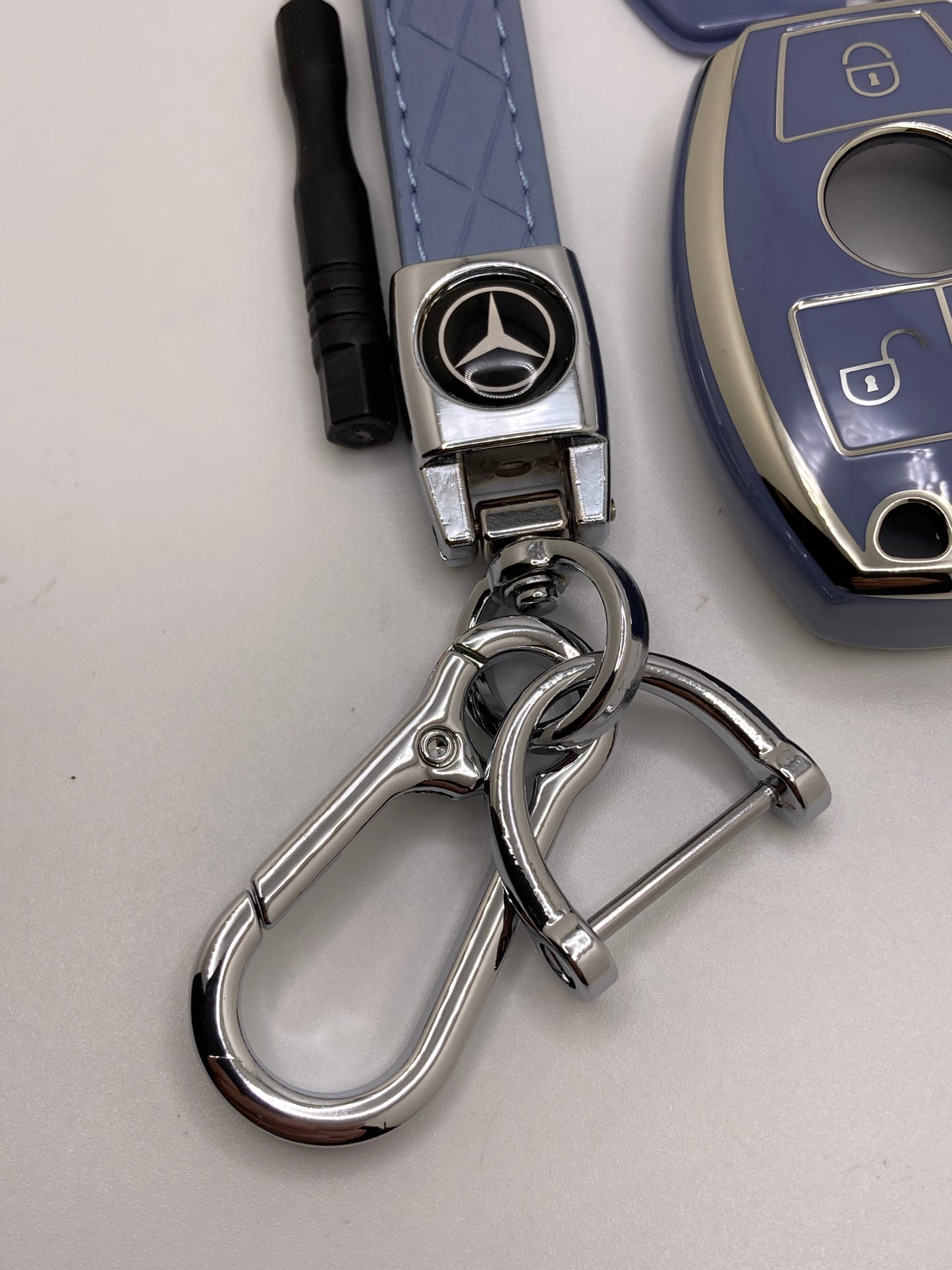 Mercedes leather keychains and key fob cases