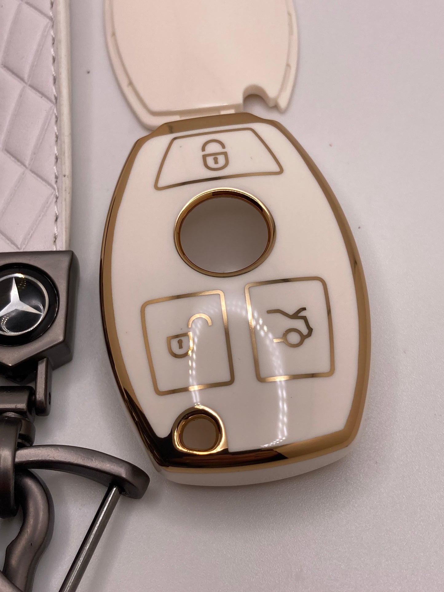 Mercedes leather keychains and key fob cases