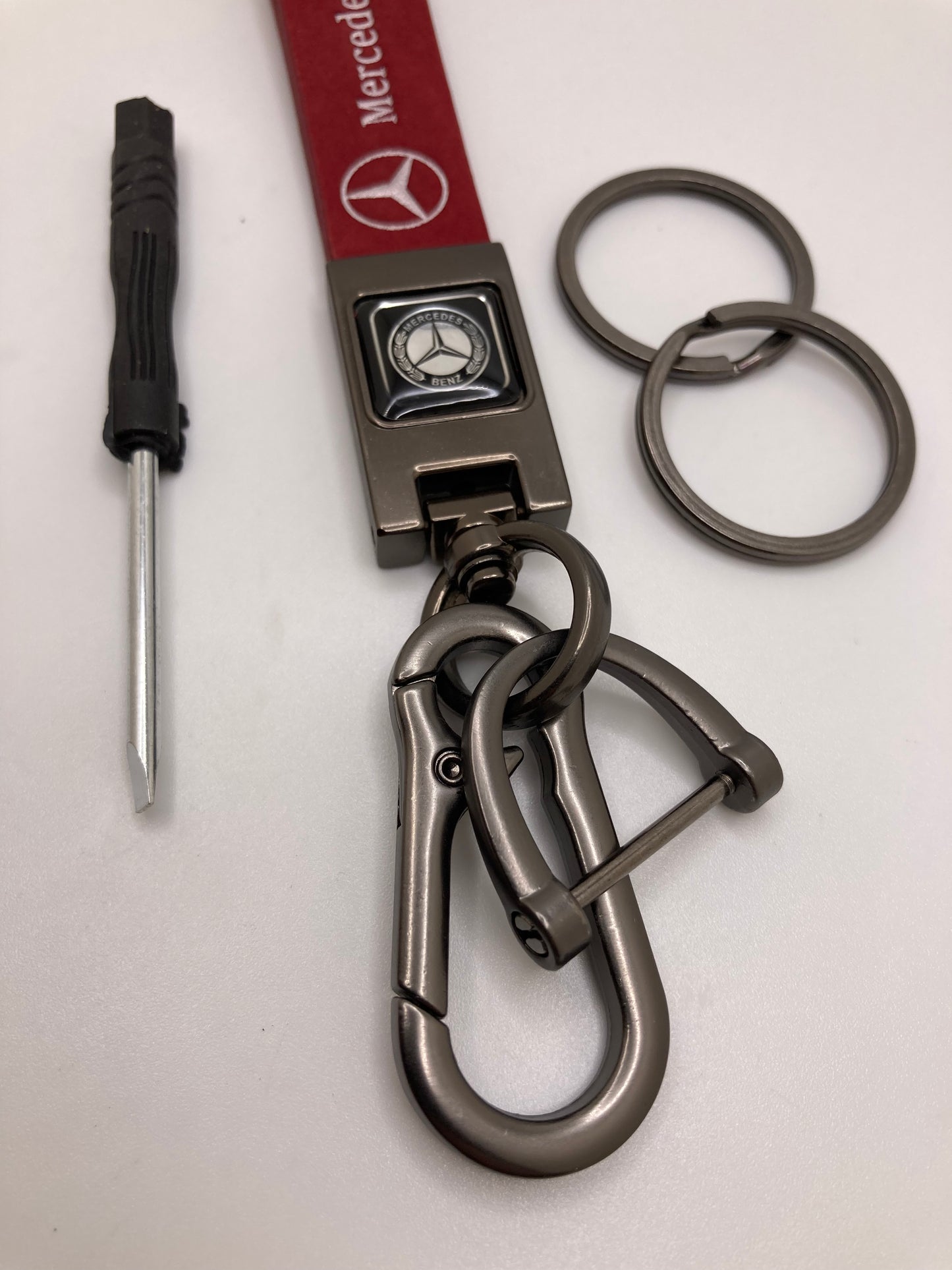 Mercedes leather keychains and key fob cases