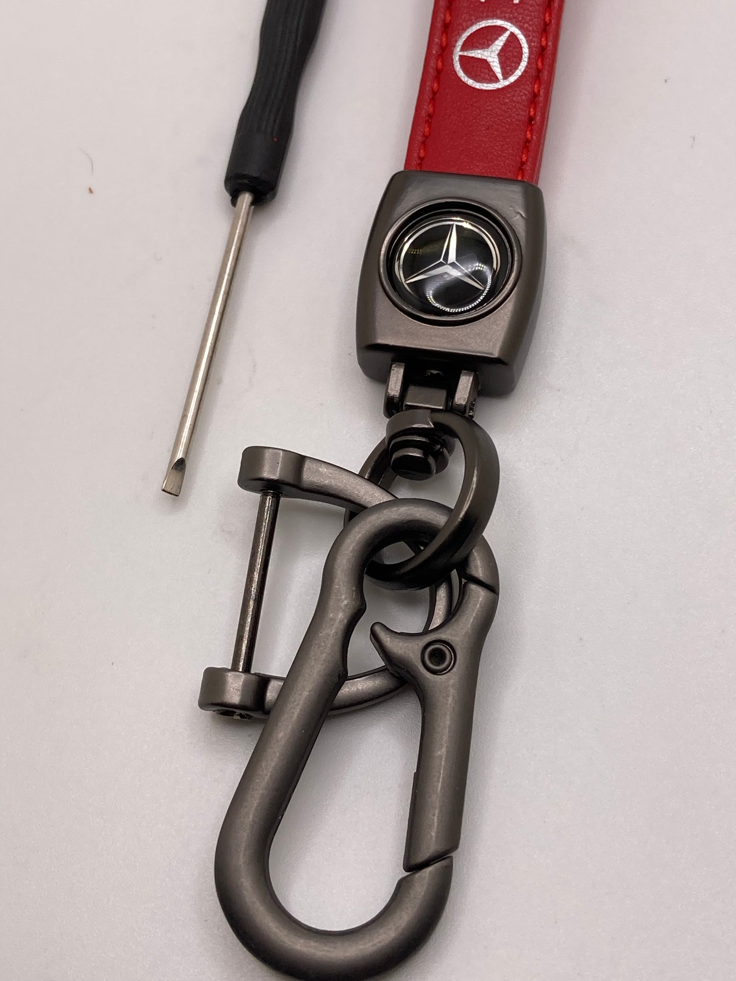 Mercedes leather keychains and key fob cases