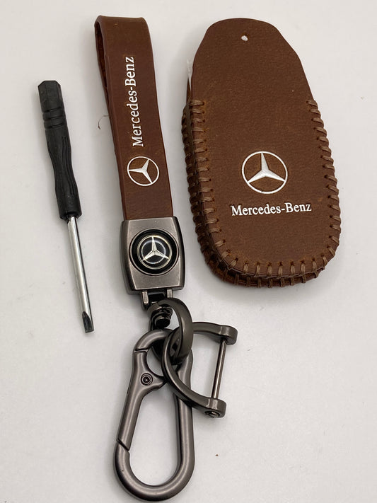 Mercedes leather keychains and key fob cases