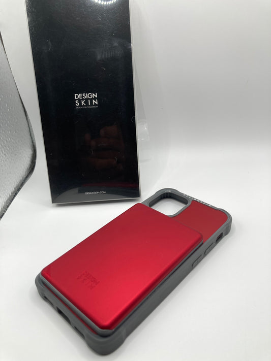 iPhone 12 - DesignSkin - sliding wallet phone case - Burgundy Red