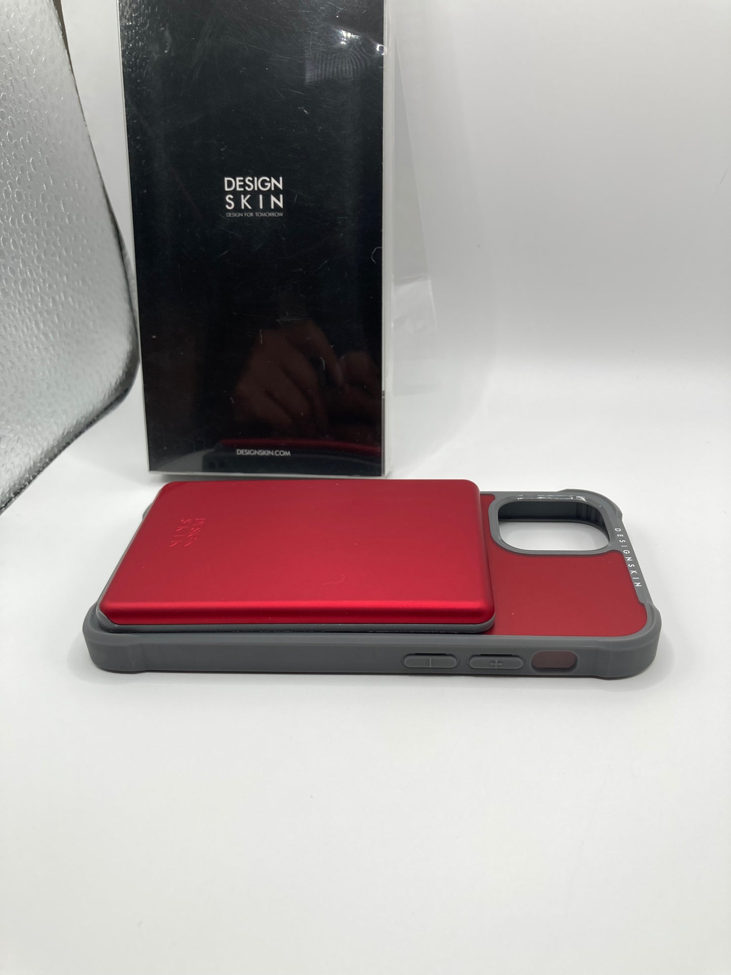 iPhone 12 - DesignSkin - sliding wallet phone case - Burgundy Red