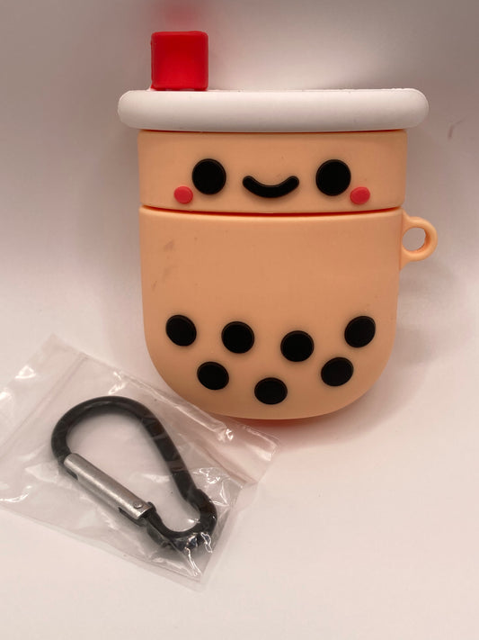 3D cartoon design of a boba milk tea cup for AirPods - Gen 1,2
