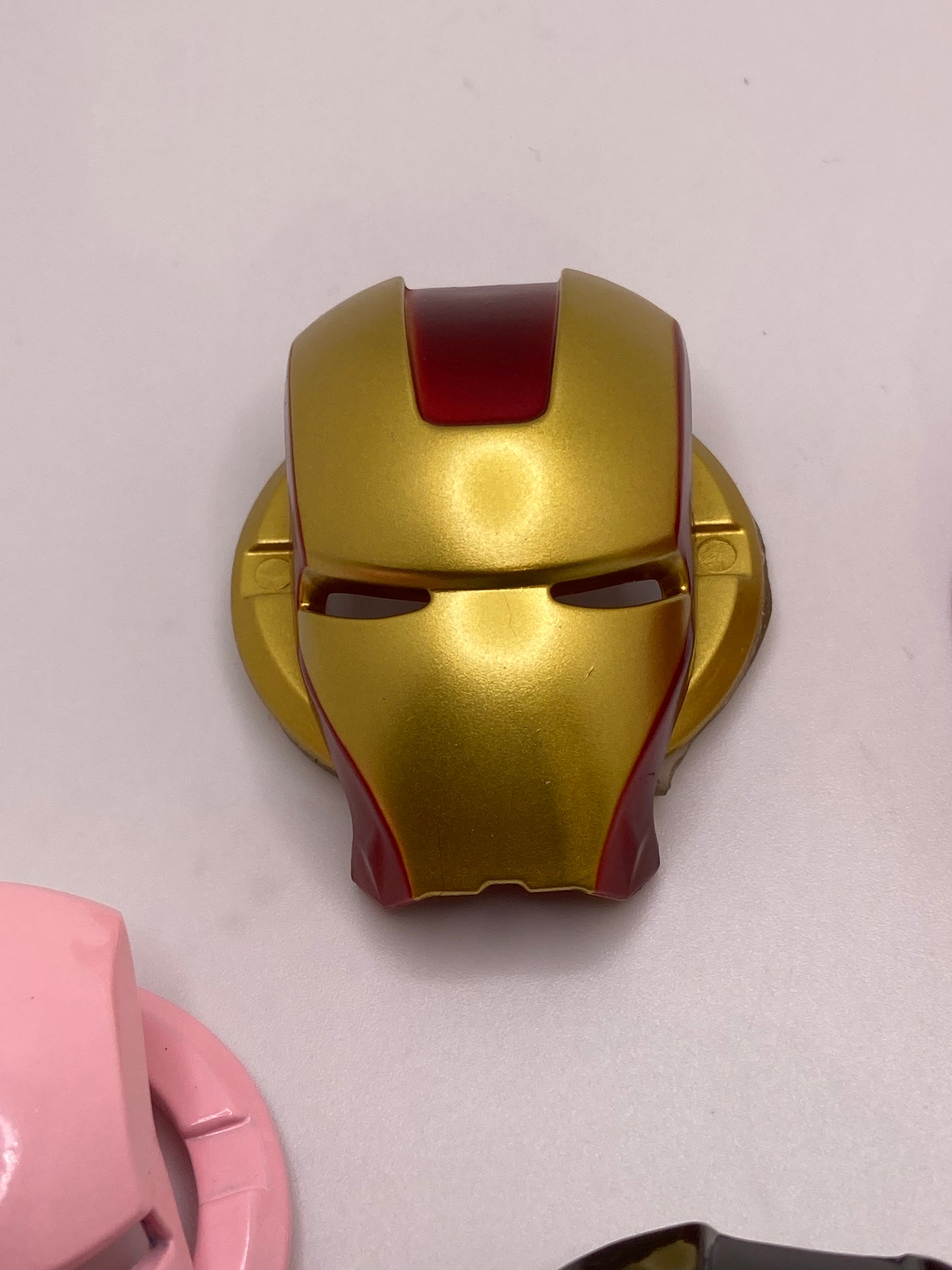 Iron man mask push start button cover