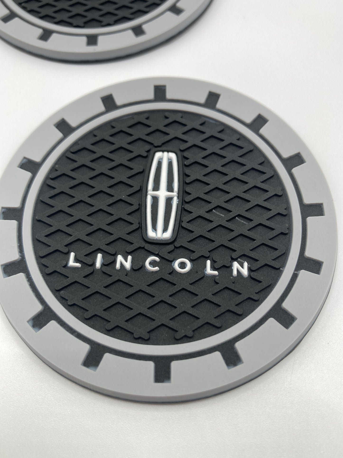 Lincoln - Cup Holder Coasters - 2pcs set - Grey Border