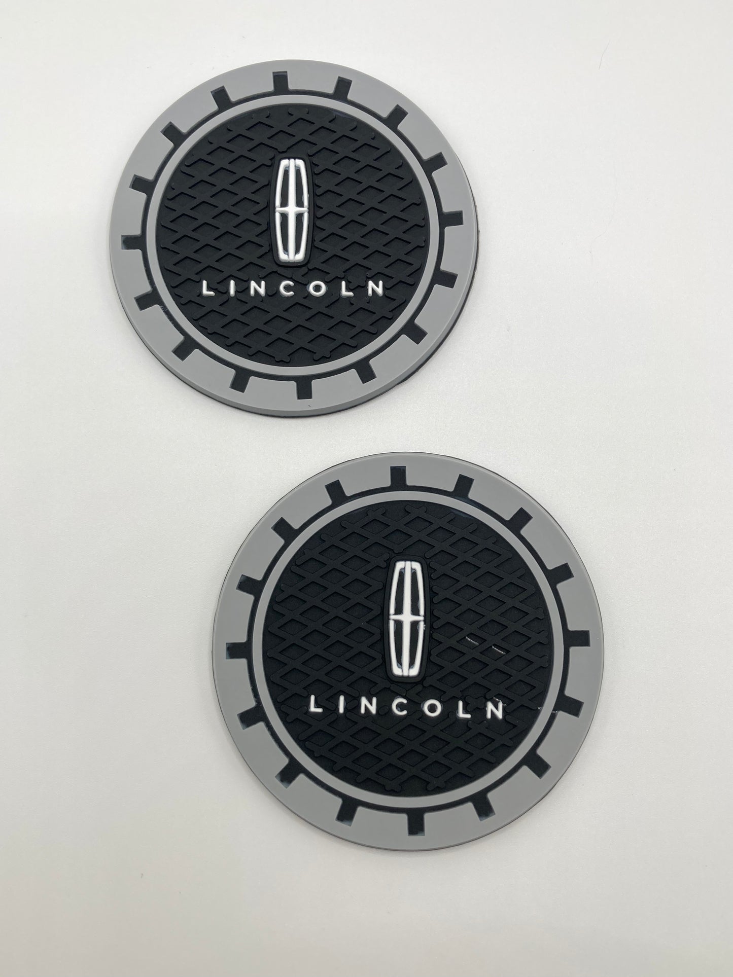 Lincoln - Cup Holder Coasters - 2pcs set - Grey Border