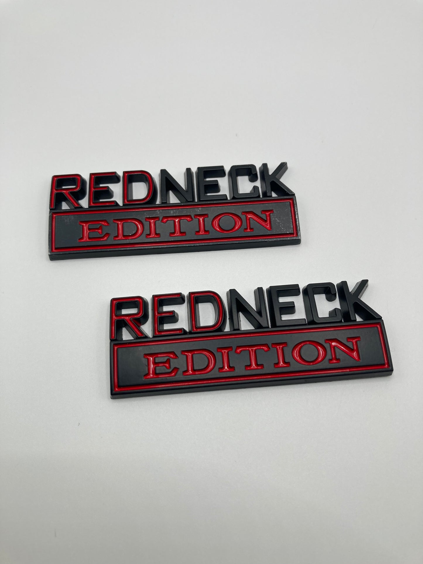 Redneck Edition Fender Emblem Set - 2pcs - red/black