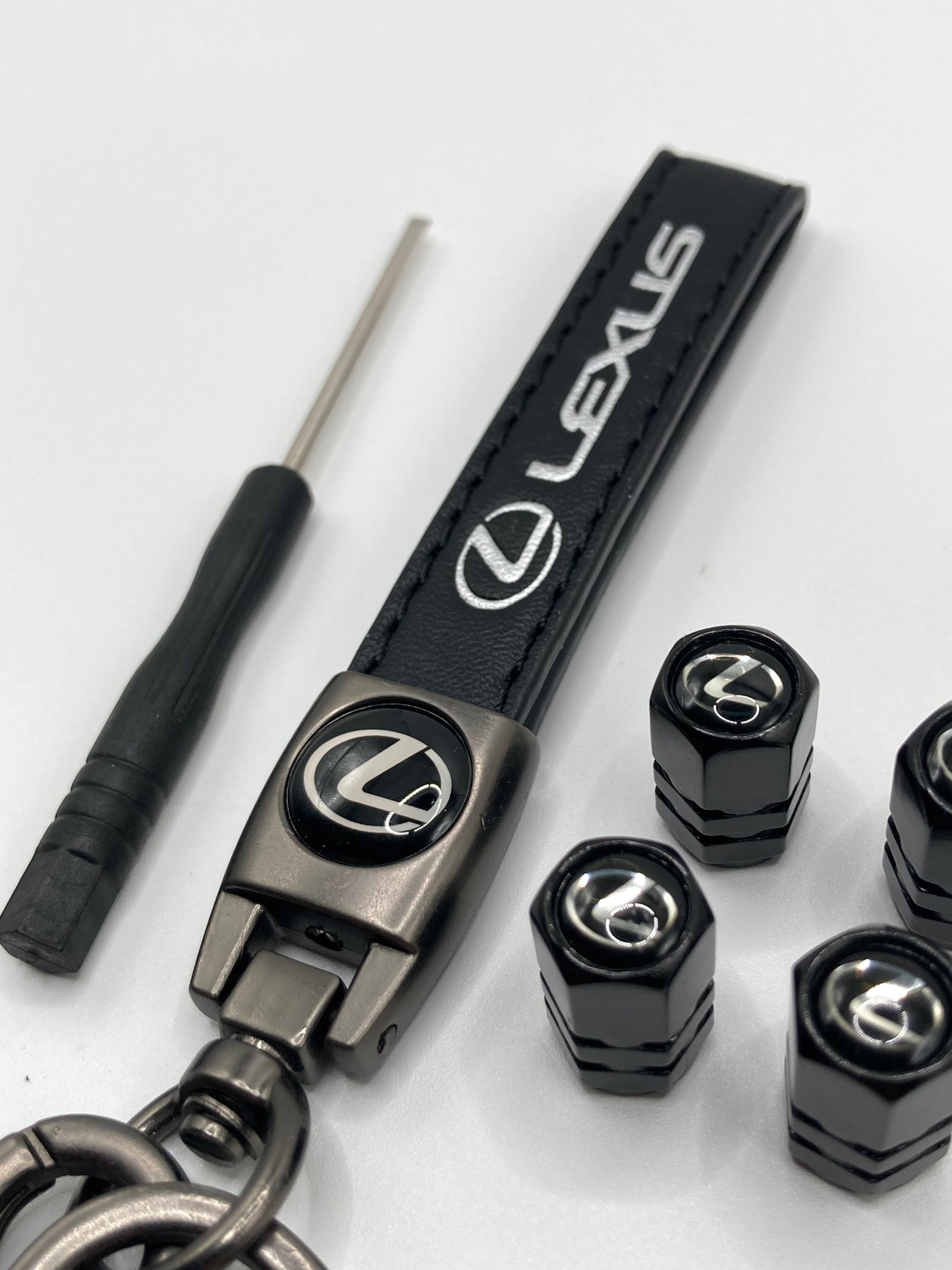 Lexus - 5pcs gift set - keychain and Valve Stem Caps