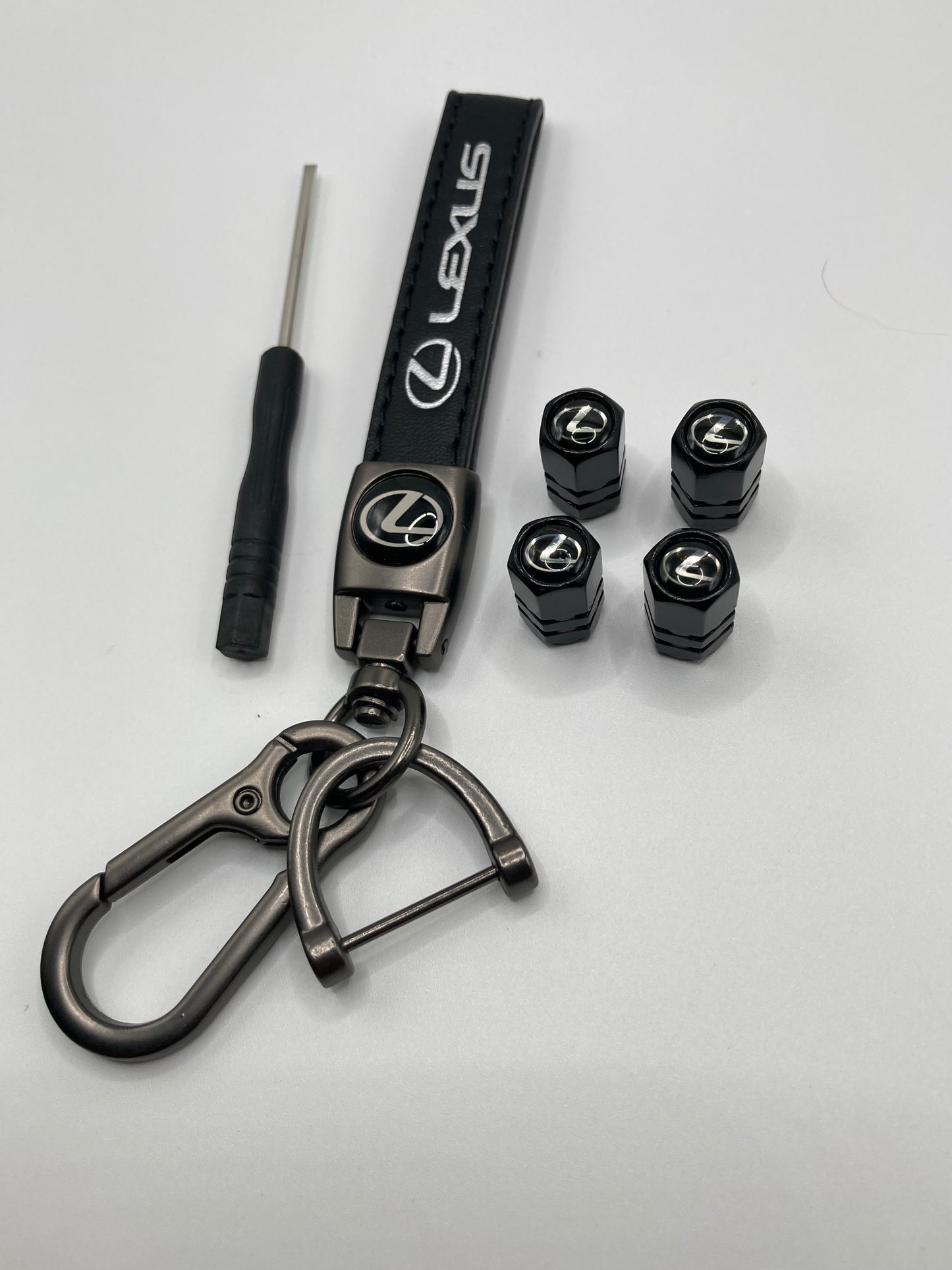 Lexus - 5pcs gift set - keychain and Valve Stem Caps
