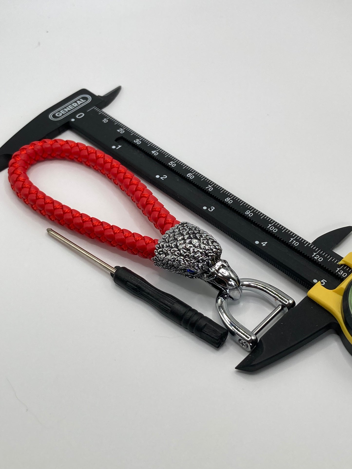 Eagle Head - Red Leather Rope Keychain
