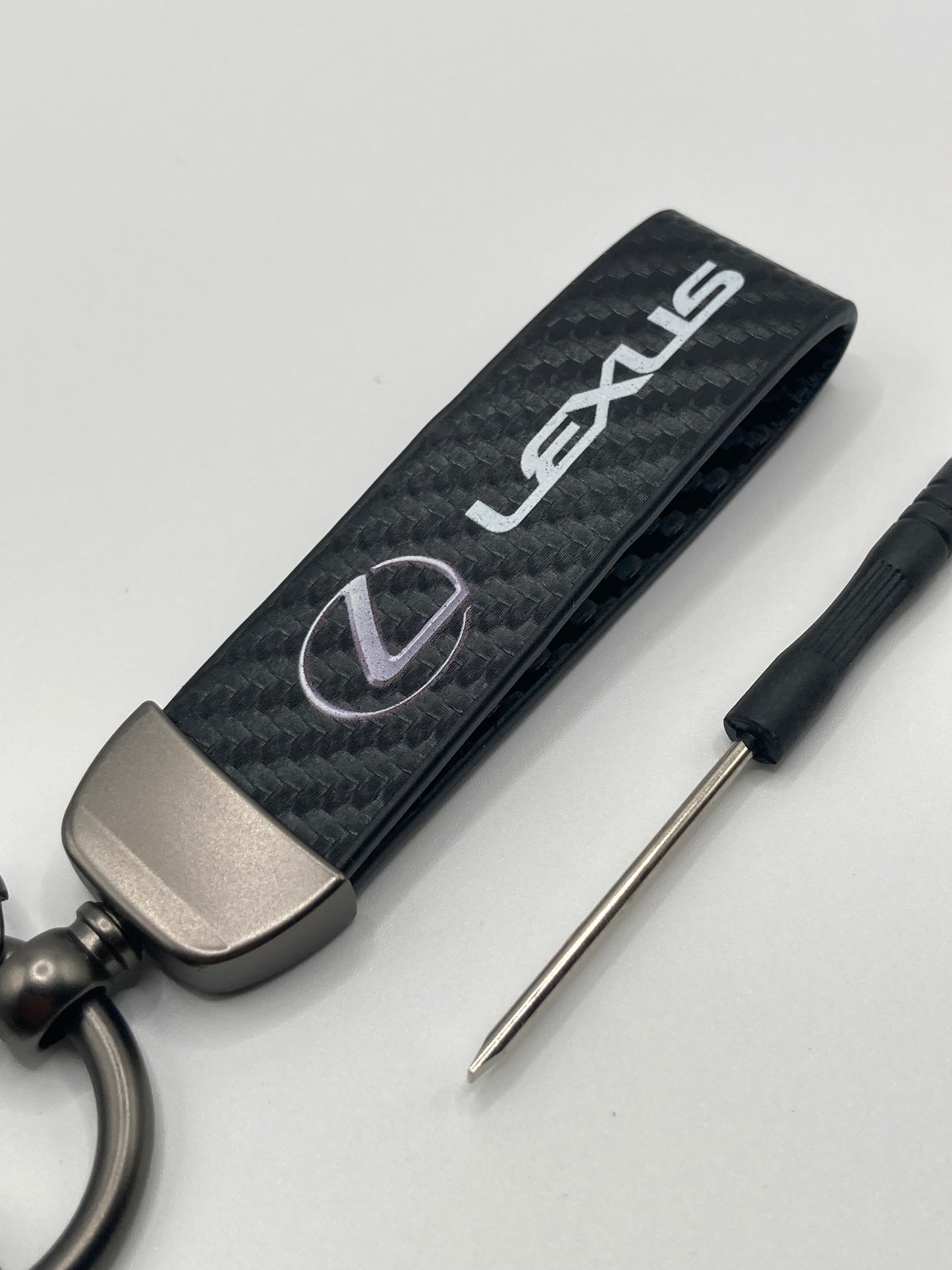 Lexus - Carbon Fiber Style Leather Keychain