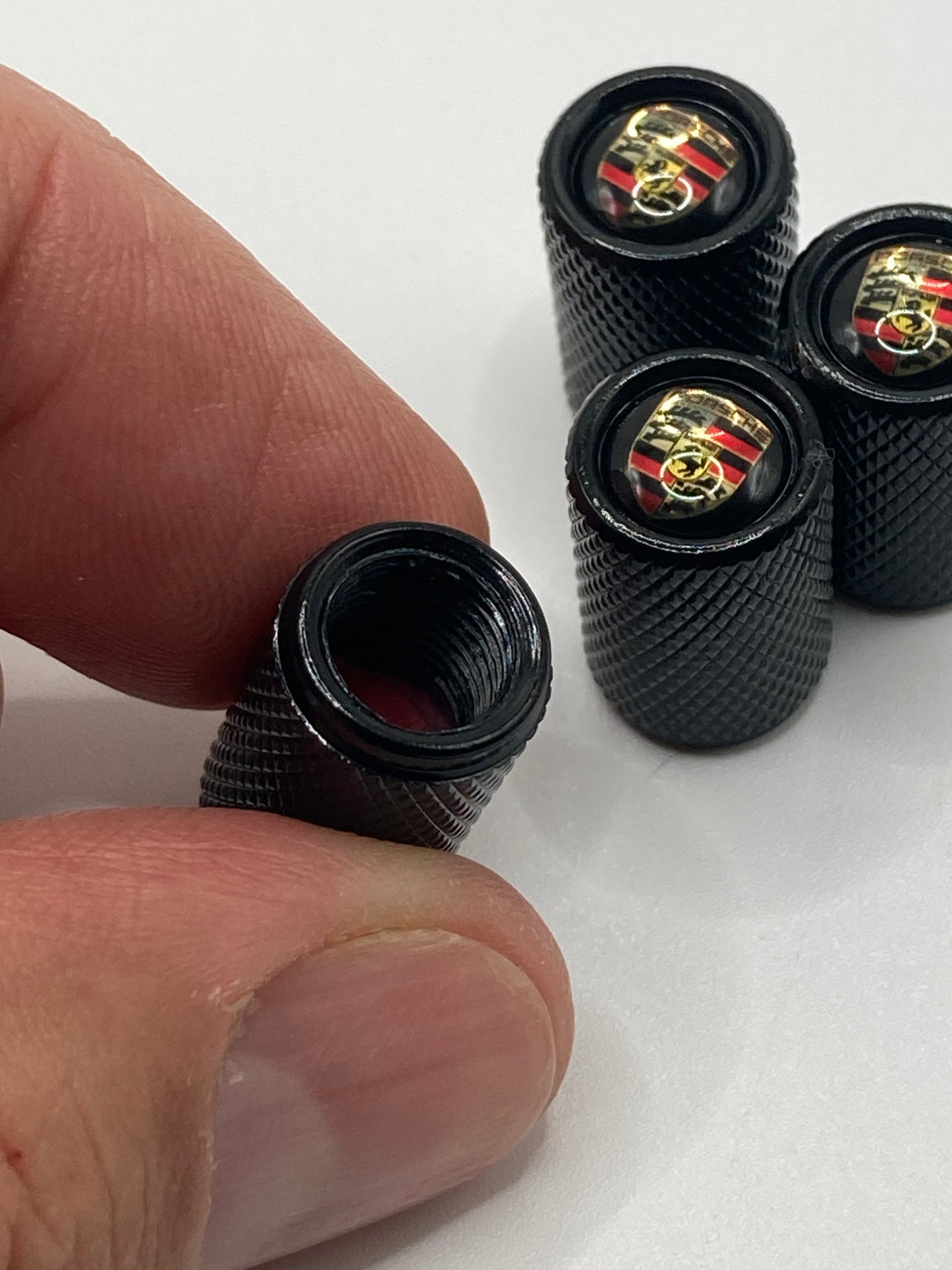 Porsche - 4pcs Valve Stem Cap - Black