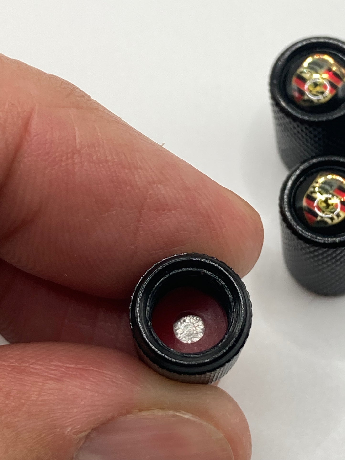 Porsche - 4pcs Valve Stem Cap - Black