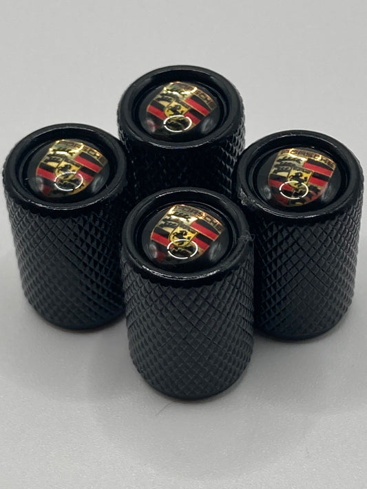 Porsche - 4pcs Valve Stem Cap - Black