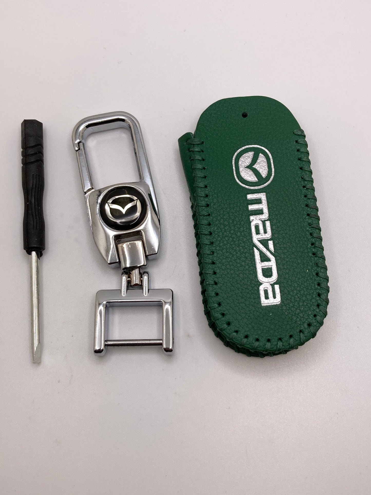 Mazda - Leather Keychain with Key Fob Case - Model A & B
