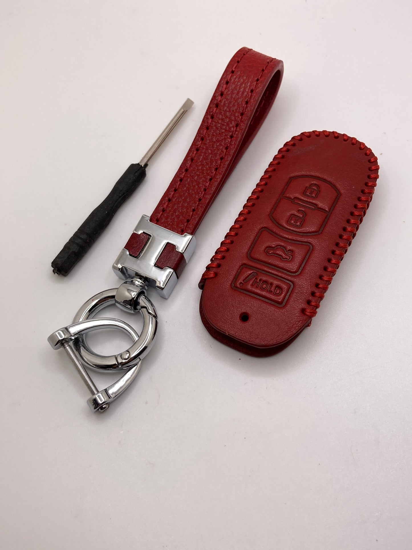 Mazda - Leather Keychain with Key Fob Case - Model A & B