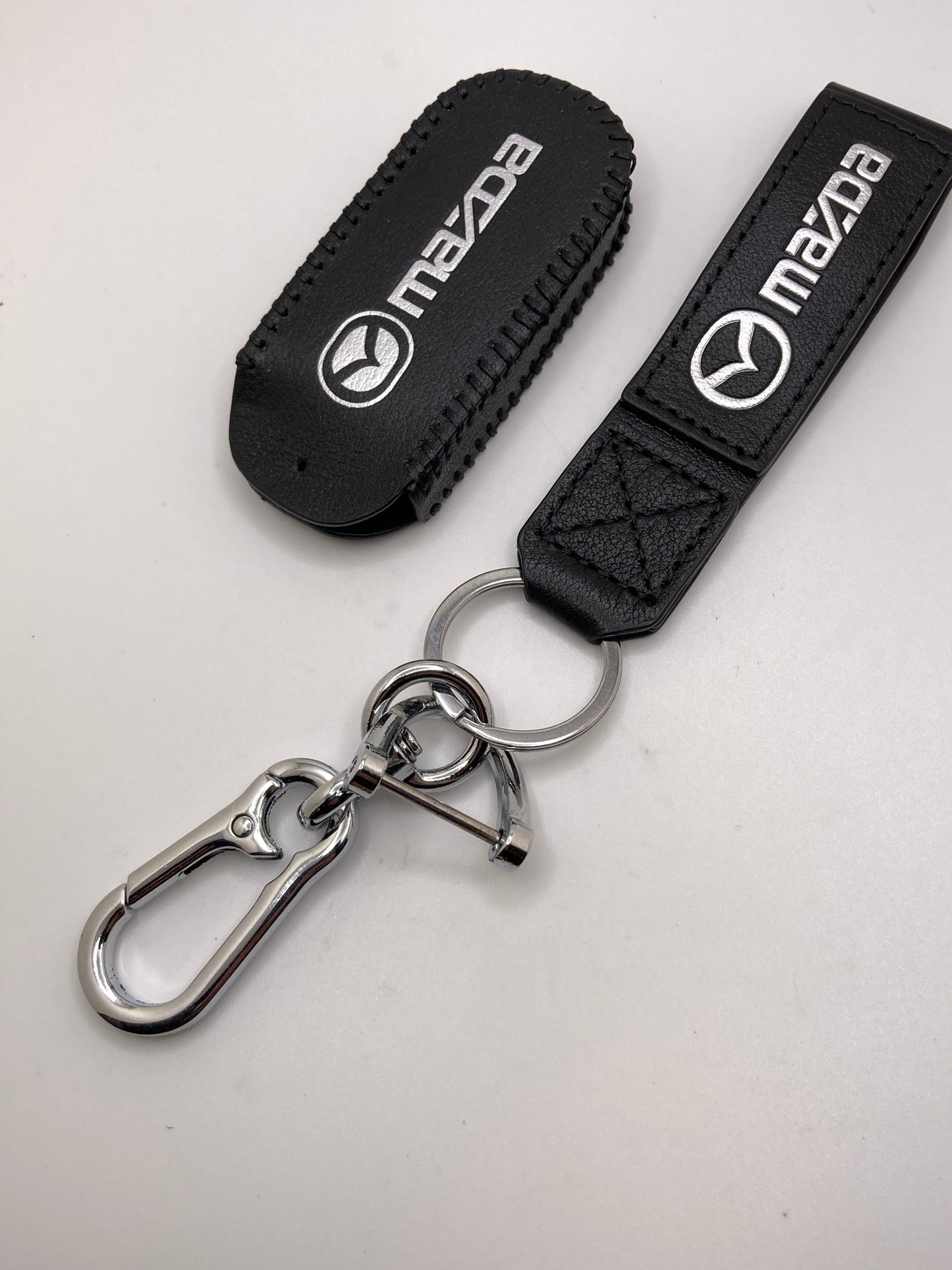 Mazda - Leather Keychain with Key Fob Case - Model A & B