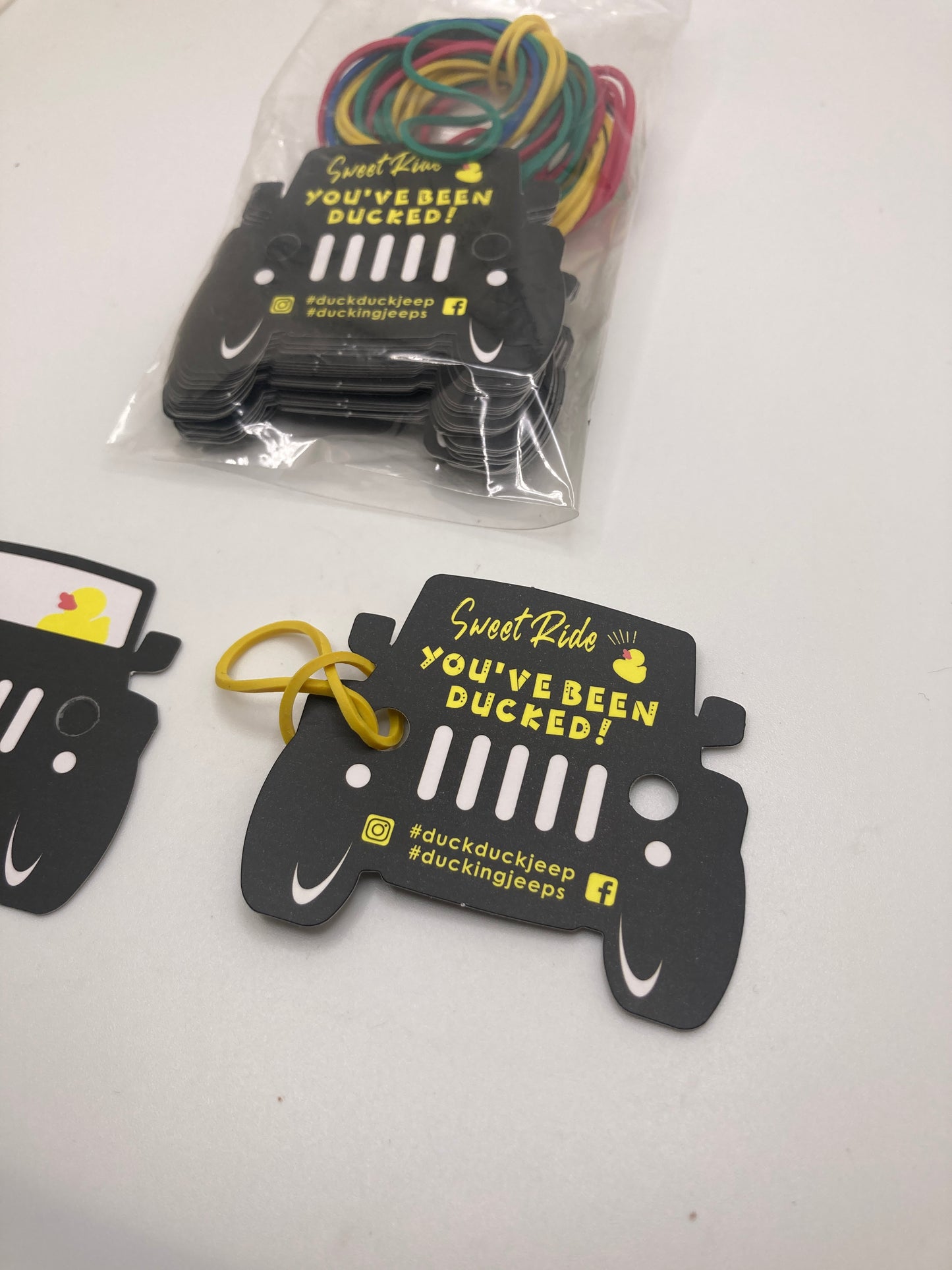 “You’ve been Ducked” Jeep tags